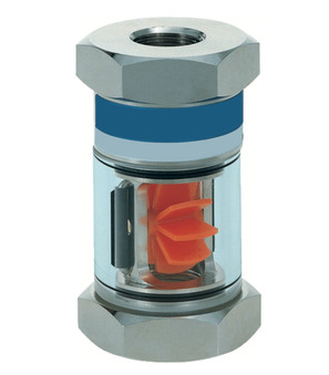 Flow indicator Messing vernickelt-G11/4"-8...80