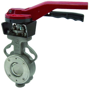 Butterfly valve with hand lever BUW9-065-SSRS-L-A