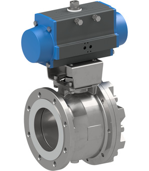Flanged ball valve with pneumatic actuator BA048-125-S0