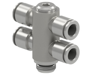 obrotowa złączka T z gwintem zewnętrznym z dwoma elementami obrotowymi T złaczki banjo PI15-06-18-N-0-360
