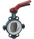 Butterfly valve with hand lever Series BUW4-DSTS-L