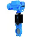Knife gate valve with electric actuator Series A1ED