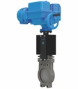 Knife gate valve with electric actuator Series A1ED