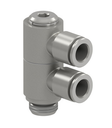 Swivel male elbow With 2 L-banjo Series PI11-360