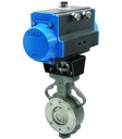 Butterfly valve with pneumatic actuator Series BUW9-SSRS-D