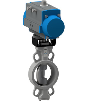 Absperrklappe mit Druckluftdrehantrieb Serie BUW9-CSRS-S