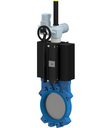 Knife gate valve with electric actuator Series AB1EM2H2-5-B