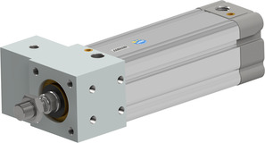 Cylinders with piston rod brake