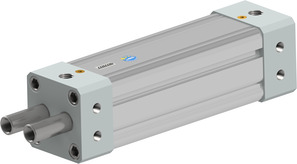 Cylinders with hollow piston rods