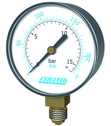 Rohrfedermanometer MA001-50B-16-D